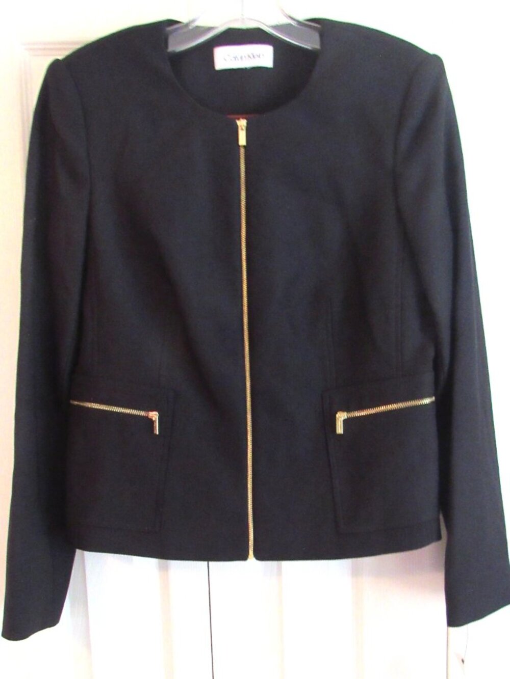 NEW LADIES CALVIN KLEIN BLACK JACKET SZ 10